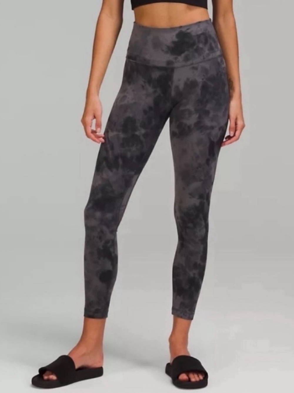 Lululemon Tie-Dye High-Waist Leggings - Black/Grey